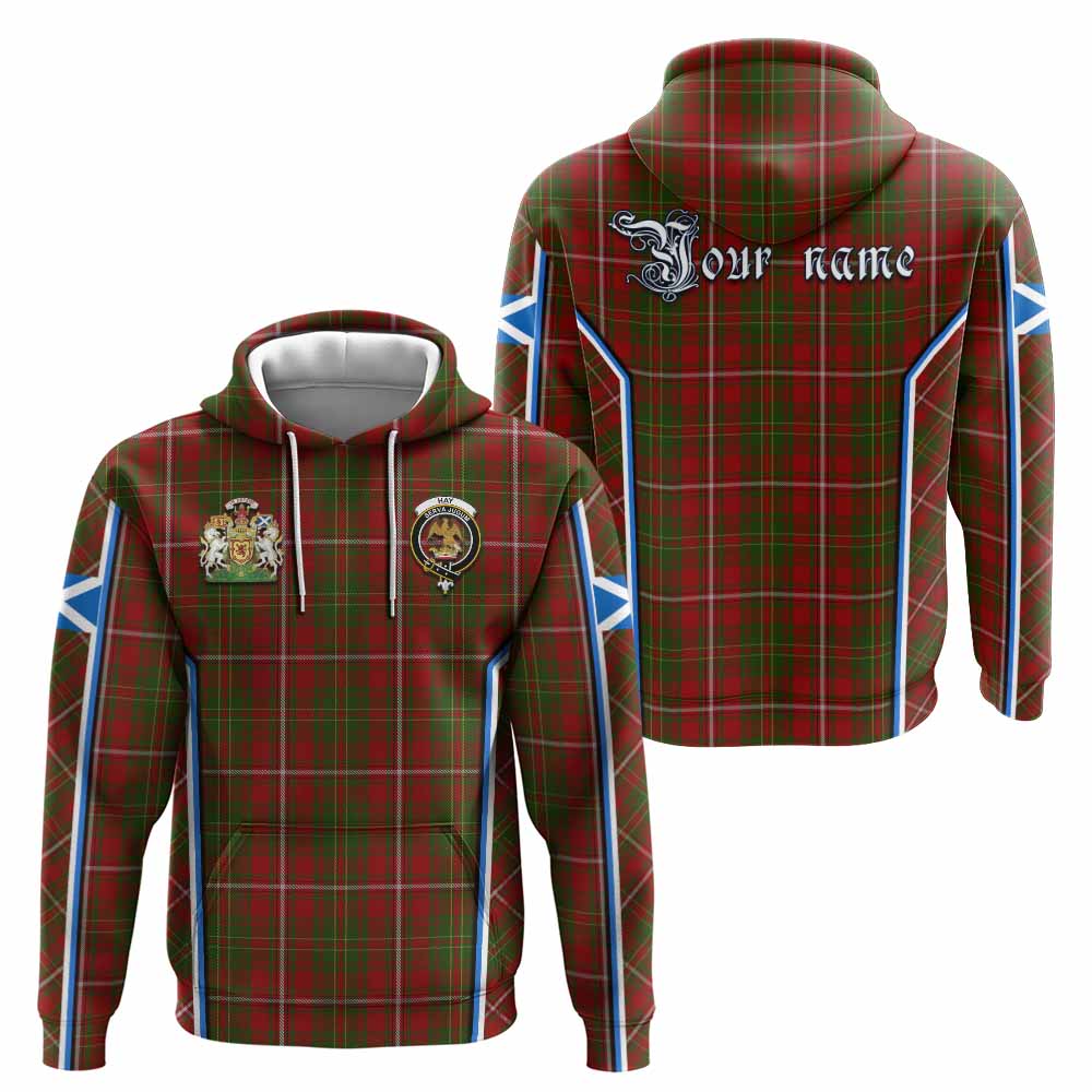 Hay Tartan Crest Hoodie Scotland Coat of Arm Flag Style - Tartan Vibes Clothing