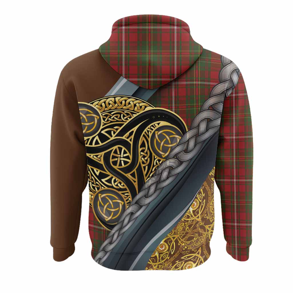 Hay Tartan Crest Hoodie Scottish Triskele Celtic