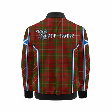 Hay Tartan Crest Kid Bomber Jacket Scotland Coat of Arm Flag Style - Tartan Vibes Clothing