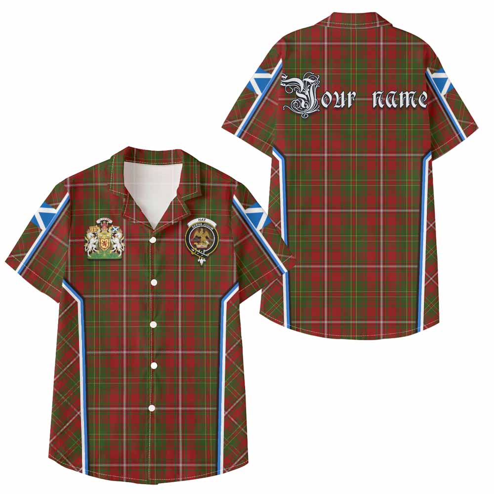 Hay Tartan Crest Kid Hawaiian Shirt Scotland Coat of Arm Flag Style - Tartan Vibes Clothing
