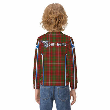 Hay Tartan Crest Kid Knitted Sweatshirt Scotland Coat of Arm Flag Style - Tartan Vibes Clothing