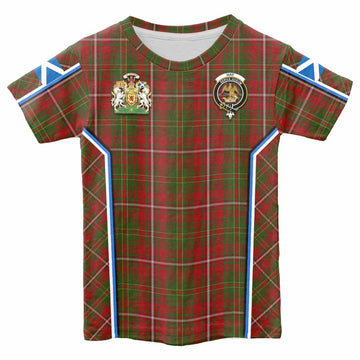 Hay Tartan Crest Kid T-shirt Scotland Coat of Arm Flag Style - Tartan Vibes Clothing