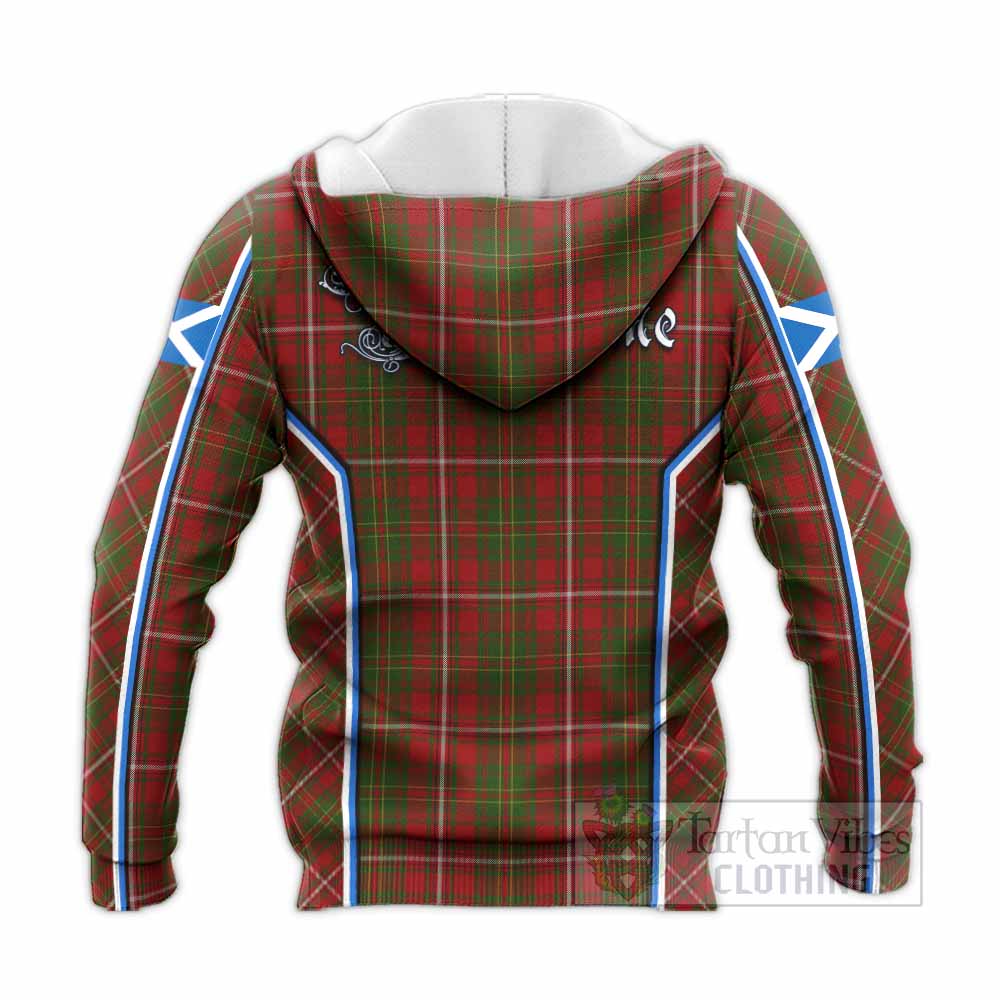 Hay Tartan Crest Knitted Hoodie Scotland Coat of Arm Flag Style - Tartan Vibes Clothing