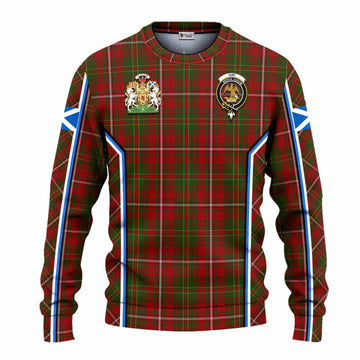 Hay Tartan Crest Knitted Sweater Scotland Coat of Arm Flag Style - Tartan Vibes Clothing