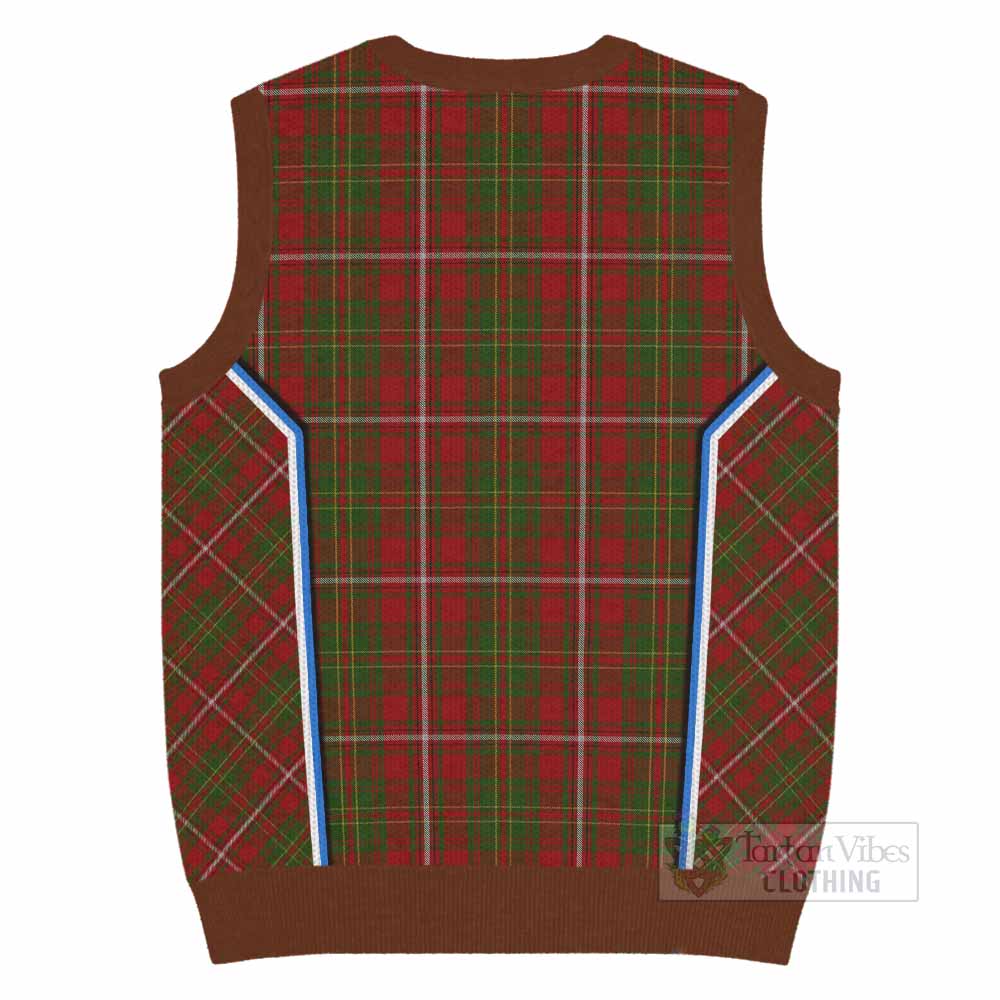 Hay Tartan Crest Knitted V-Neck Vest Scotland Coat of Arm Flag Style - Tartan Vibes Clothing