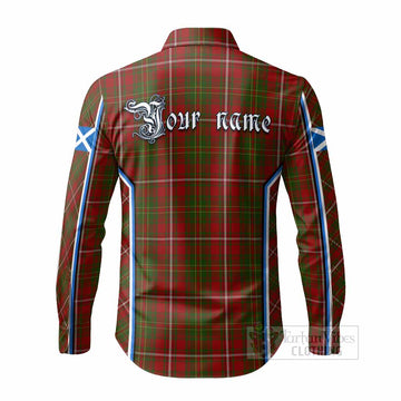 Hay Tartan Crest Long Sleeve Button Shirts Scotland Coat of Arm Flag Style