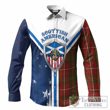 Hay Tartan Crest Long Sleeve Button Shirts Scottish-American Heritage