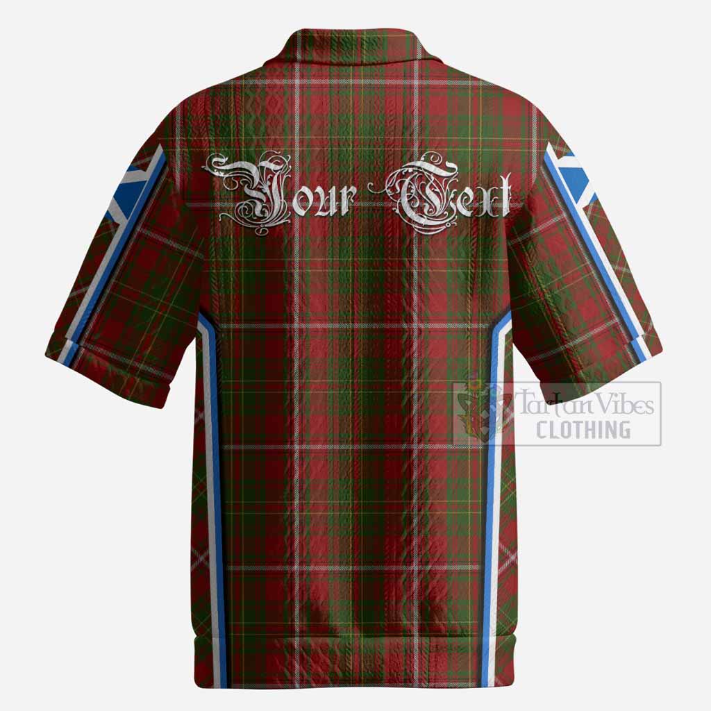 Hay Tartan Crest Men’s Polo Sweater Top Scotland Coat of Arm Flag Style