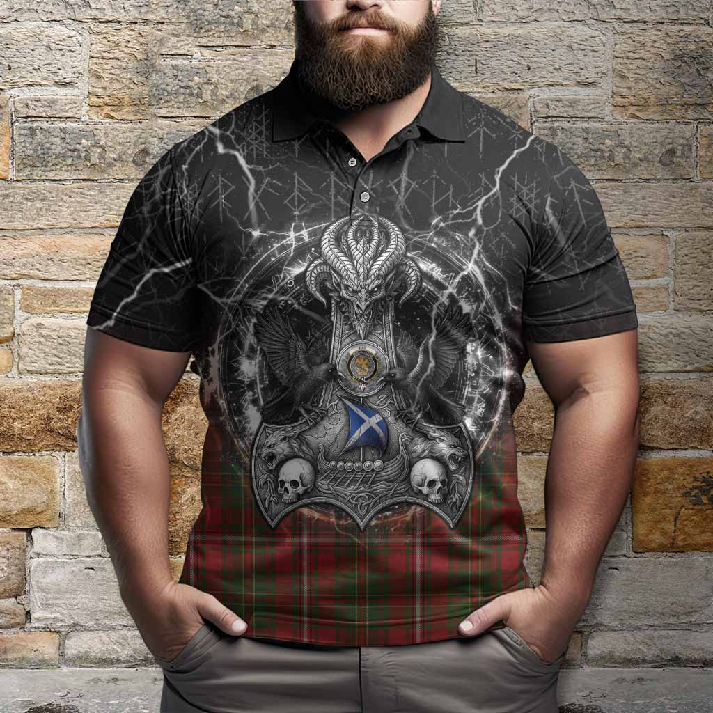 Hay Tartan Crest Polo Shirt Celtic Odin's Raven Legacy