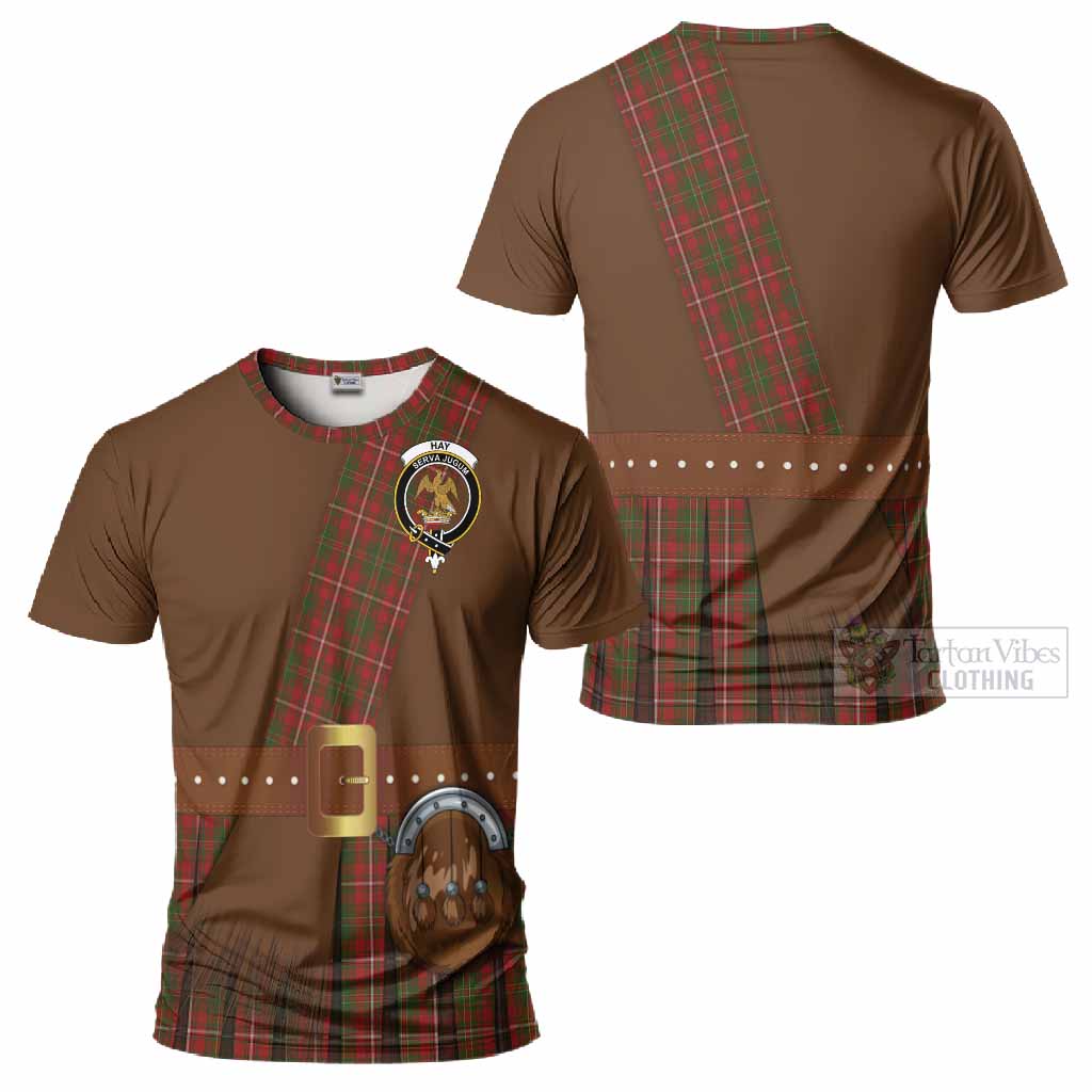 Hay Tartan Crest T-Shirt Kilt Costume Style