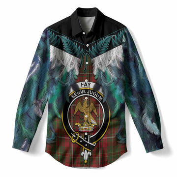 Hay Tartan Crest Women Casual Shirt New Zealand Maori Korowai Cloak