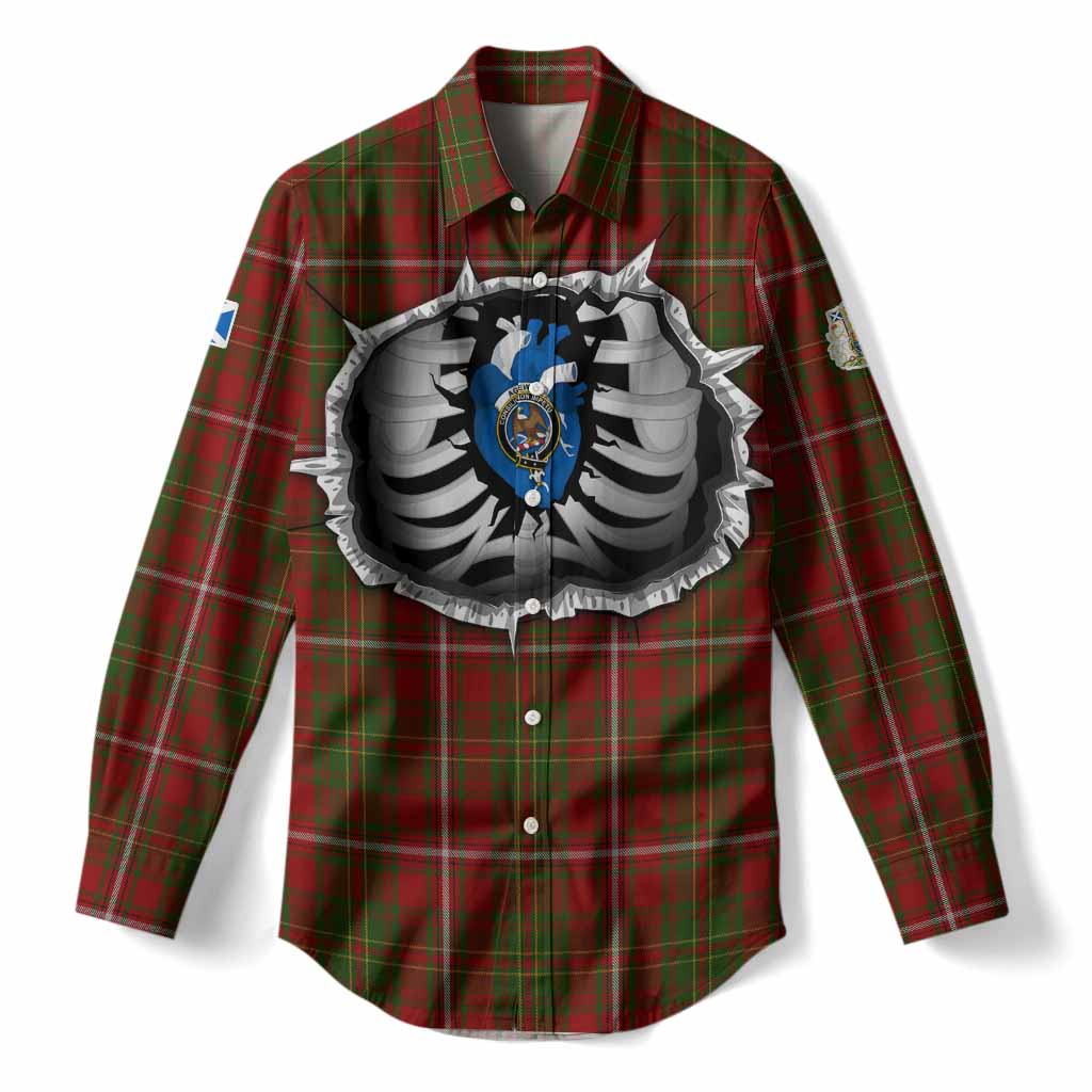 Hay Tartan Crest Women Casual Shirt Scotland In My Veins