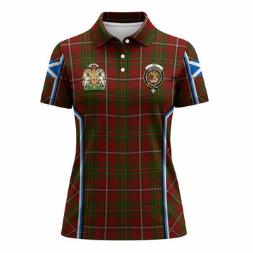 Hay Tartan Crest Women's Polo Shirt Scotland Coat of Arm Flag Style