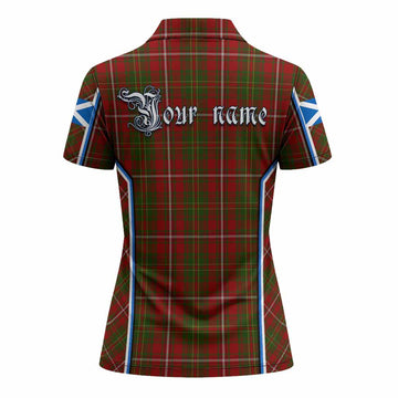 Hay Tartan Crest Women's Polo Shirt Scotland Coat of Arm Flag Style