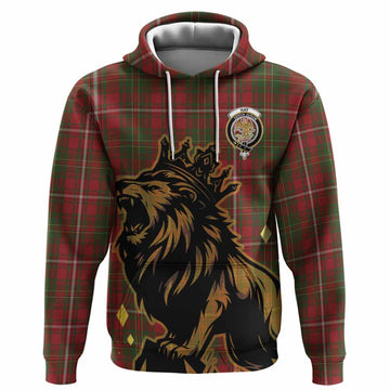 Hay Tartan Family Crest Hoodie Crowned Lion Roaring