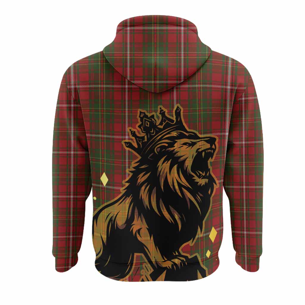 Hay Tartan Family Crest Hoodie Crowned Lion Roaring