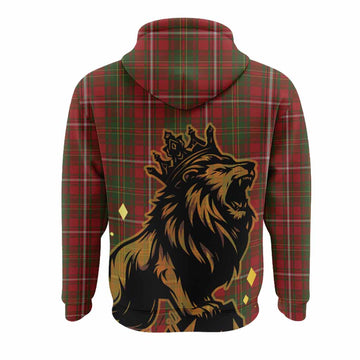 Hay Tartan Family Crest Hoodie Crowned Lion Roaring