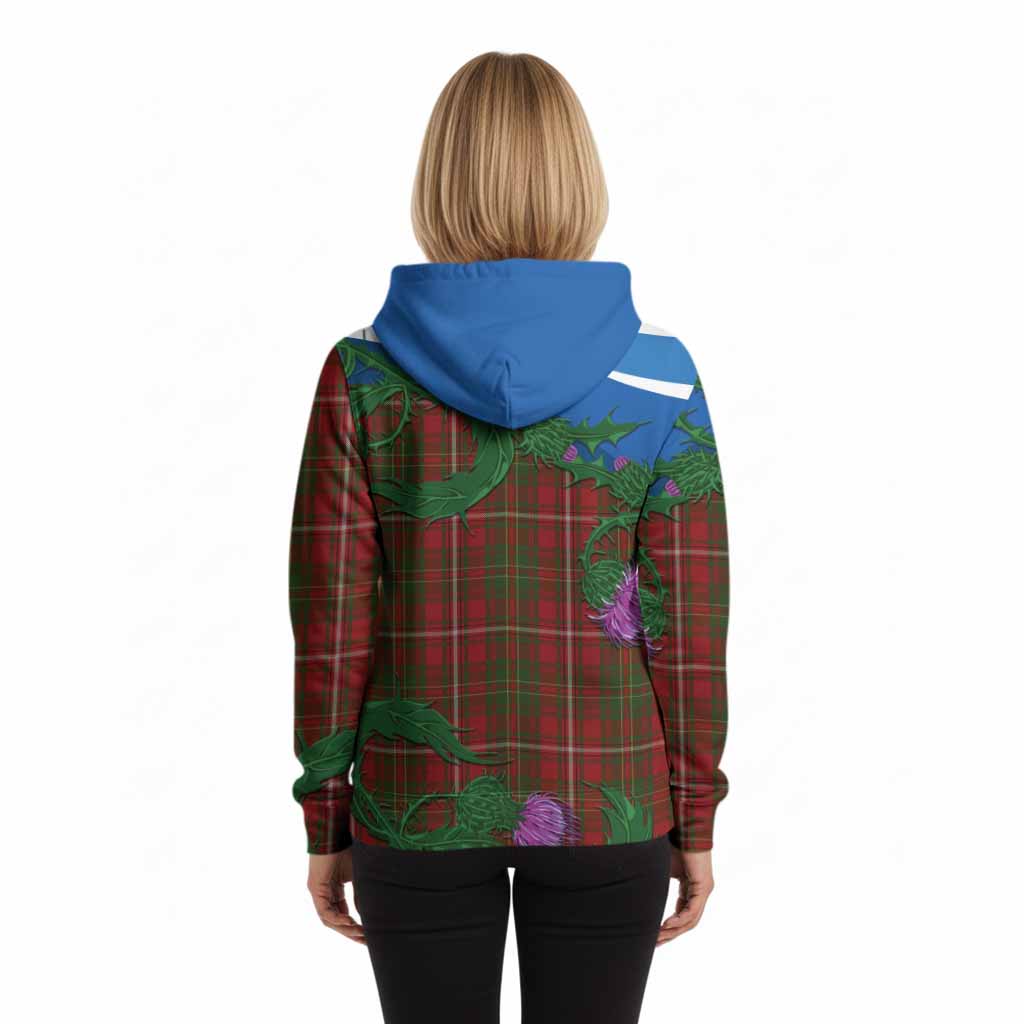 Hay Tartan Family Crest Hoodie Thistle in Minimalism