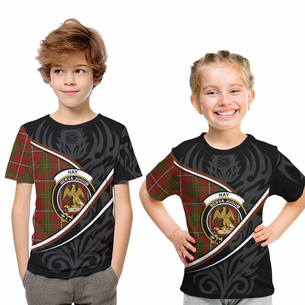 Hay Tartan Family Crest Kid T-shirt Celtic Scottish Thistle Floral - Tartan Vibes Clothing