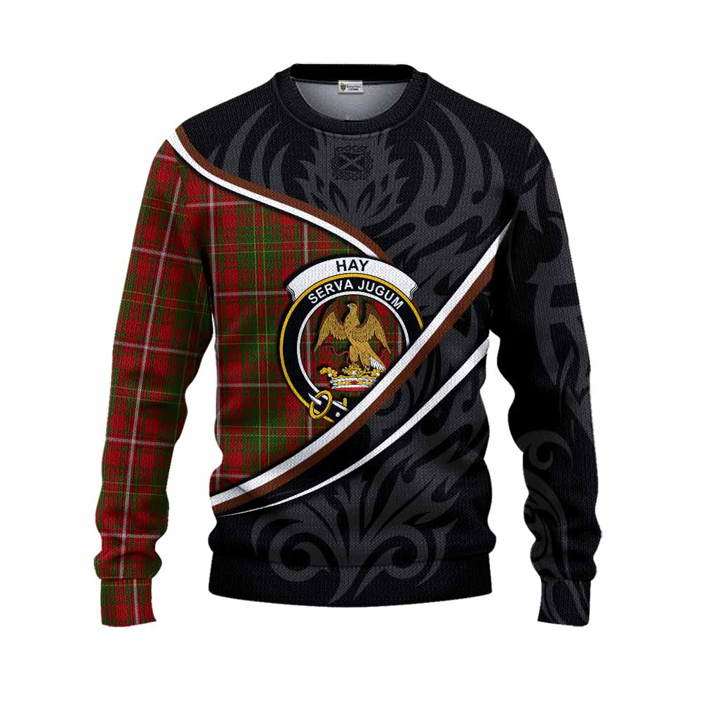 Hay Tartan Family Crest Knitted Sweater Celtic Scottish Thistle Floral - Tartan Vibes Clothing