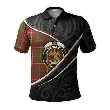 Hay Tartan Family Crest Polo Shirt Celtic Scottish Thistle Floral