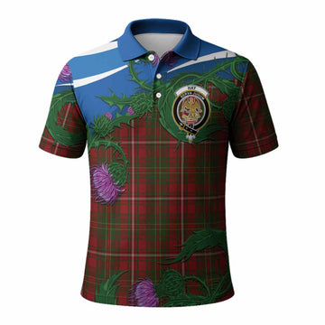 Hay Tartan Family Crest Polo Shirt Thistle in Minimalism