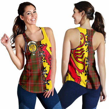 Hay Tartan Family Crest Women Racerback Tanks Lion Rampant Honor - Tartan Vibes Clothing