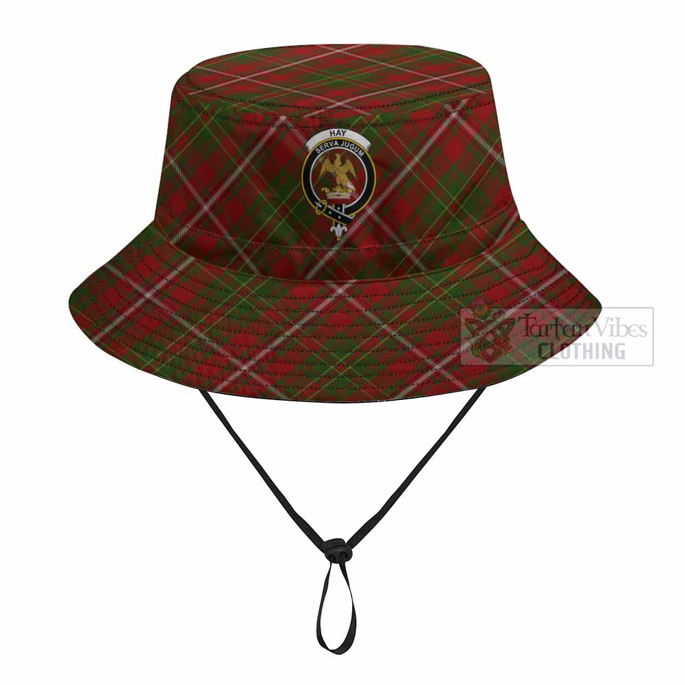 Hay Tartan Fishing Hat with Family Crest