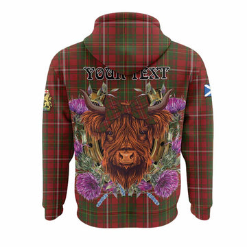 Hay Tartan Hoodie Scottish Thistle Heilan Coo