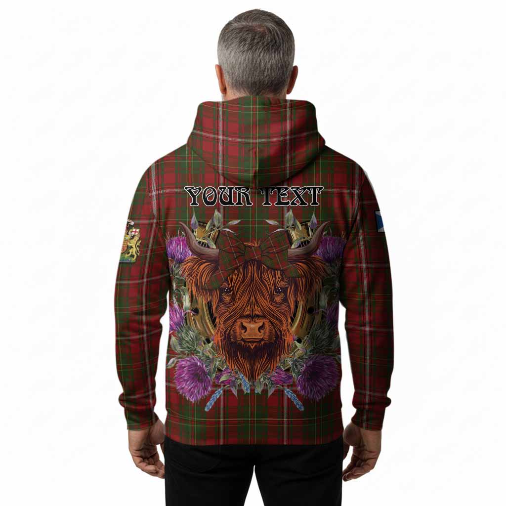 Hay Tartan Hoodie Scottish Thistle Heilan Coo