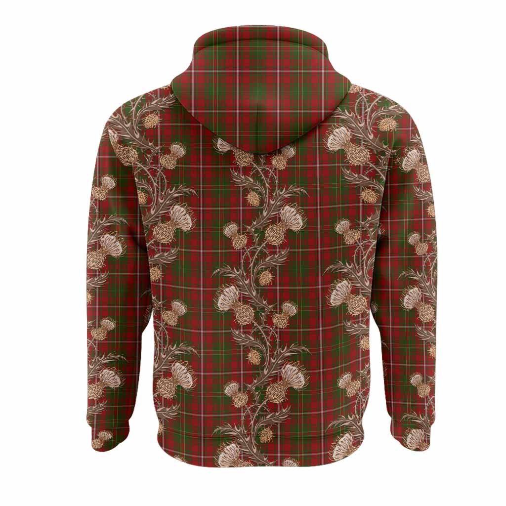 Hay Tartan Hoodie Seamless Scottish Thistle Flowers