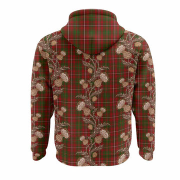 Hay Tartan Hoodie Seamless Scottish Thistle Flowers