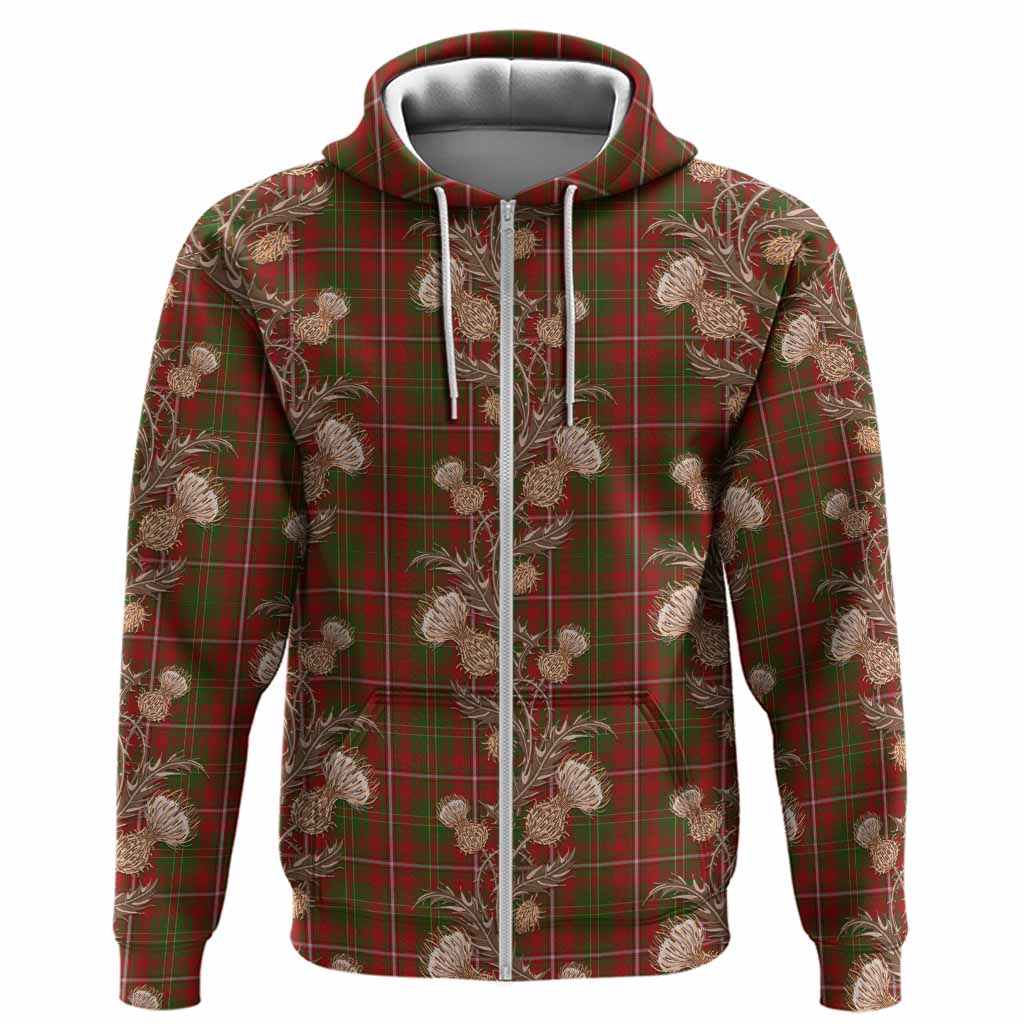 Hay Tartan Hoodie Seamless Scottish Thistle Flowers