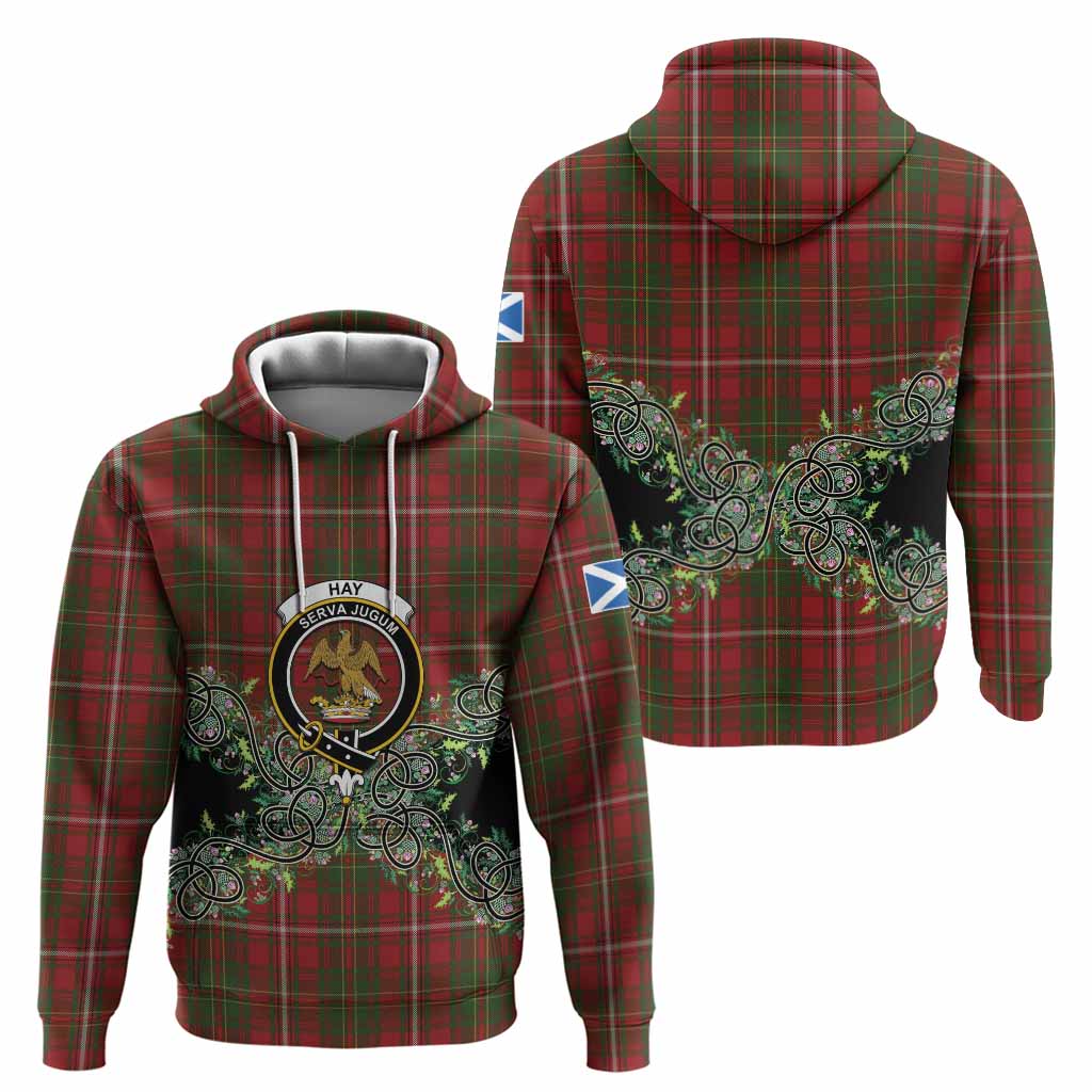 Hay Tartan Hoodie Thistle Scottish Spirit