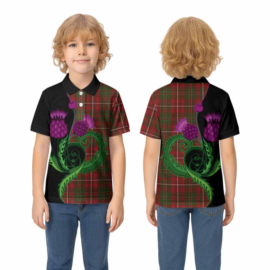 Hay Tartan Kid Polo Shirt Traditional Scottish Thistle