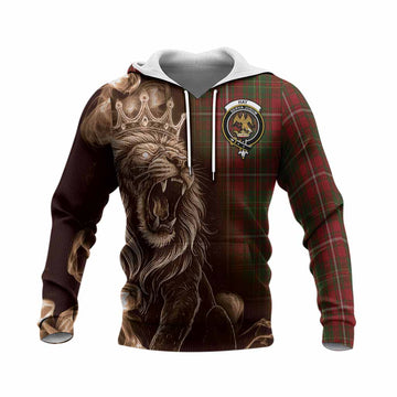 Hay Tartan Knitted Hoodie Roaring Lion Heritage