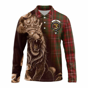 Hay Tartan Long Sleeve Polo Shirt Roaring Lion Heritage