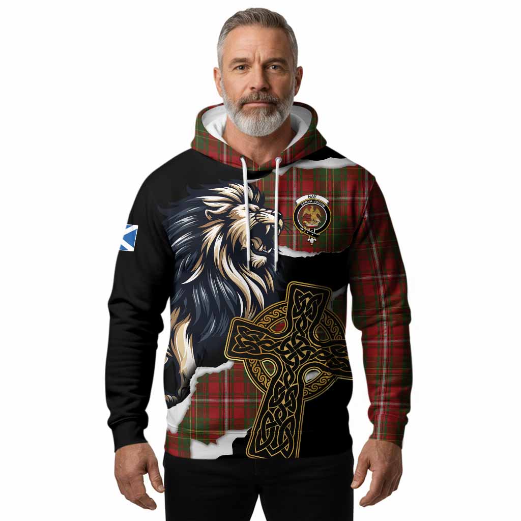 Hay Tartan Scottish Hoodie Lion Celtic Heritage