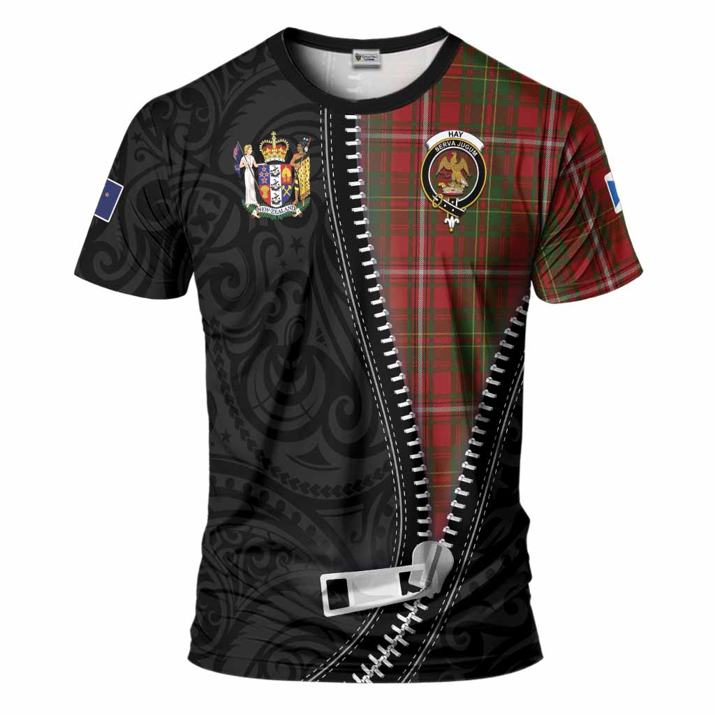 Hay Tartan T-Shirt New Zealand Pattern Unique Zipper Stylized