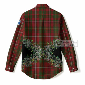 Hay Tartan Women Casual Shirt Thistle Scottish Spirit