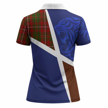 Hay The Scottish Football Crest Women Polo Shirt Lion-Tartan Army