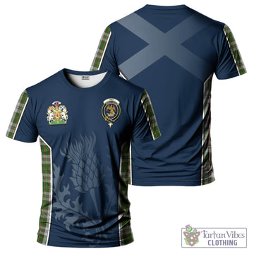 Hay White Dress Tartan T-Shirt with Family Crest and Scottish Thistle Vibes Sport Style