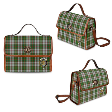 Hay White Dress Tartan Waterproof Canvas Bag with Family Crest