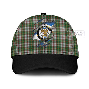 Hay White Dress Tartan Classic Cap with Family Crest In Me Style