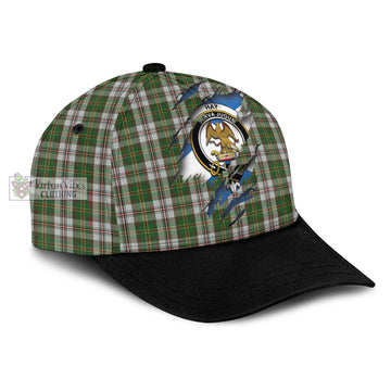 Hay White Dress Tartan Classic Cap with Family Crest In Me Style