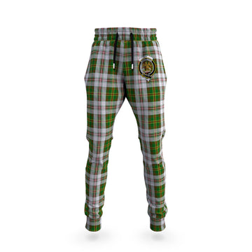 Hay White Dress Tartan Joggers Pants with Family Crest