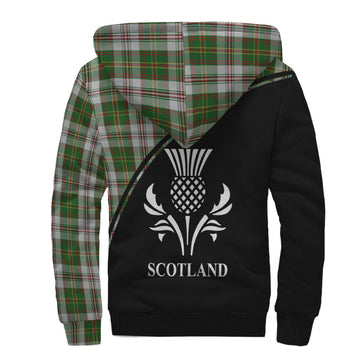 Hay White Dress Tartan Sherpa Hoodie with Family Crest Curve Style