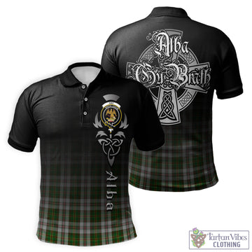 Hay White Dress Tartan Polo Shirt Featuring Alba Gu Brath Family Crest Celtic Inspired