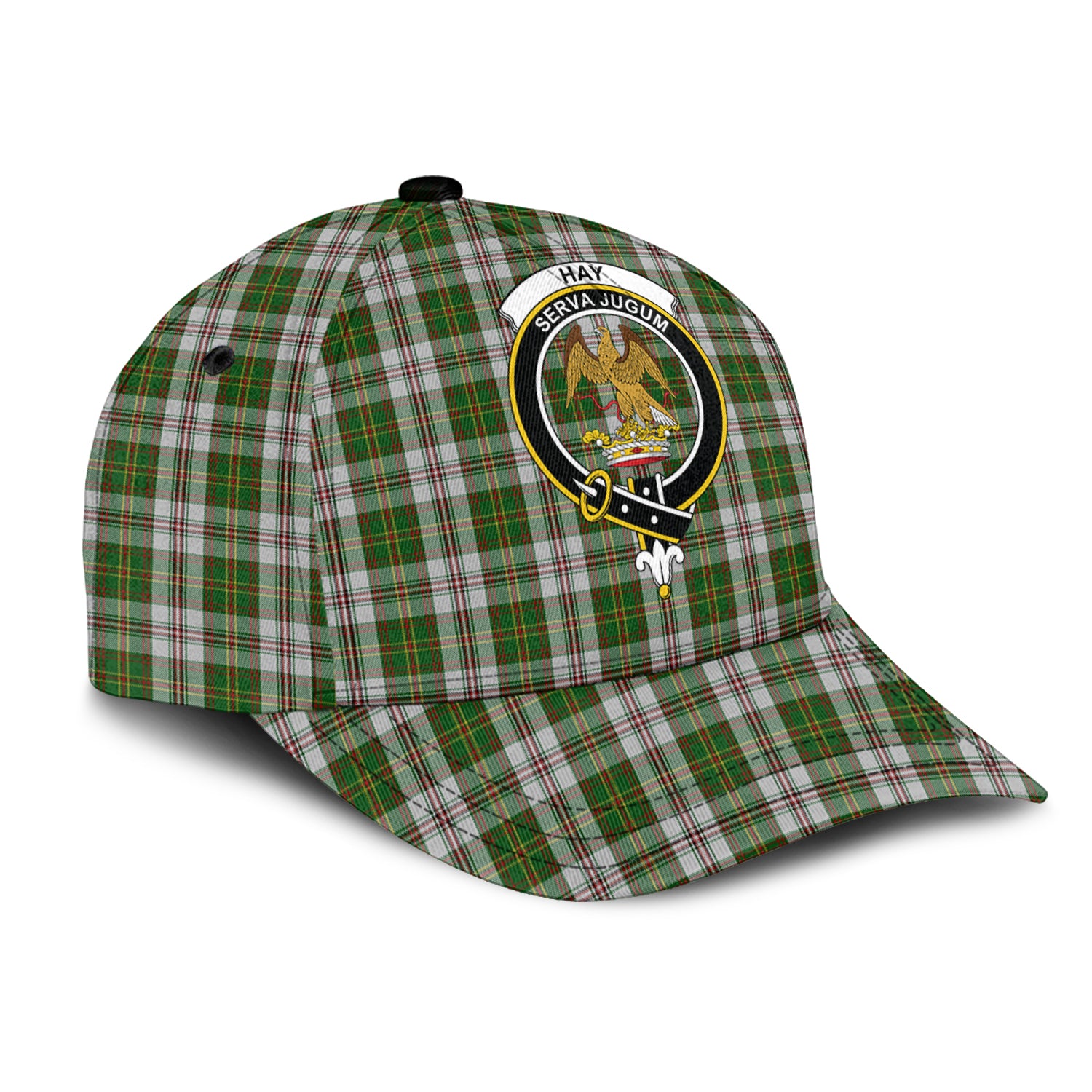 hay-white-dress-tartan-classic-cap-with-family-crest