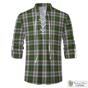 Hay White Dress Tartan Men's Scottish Traditional Jacobite Ghillie Kilt Shirt